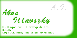 akos illavszky business card